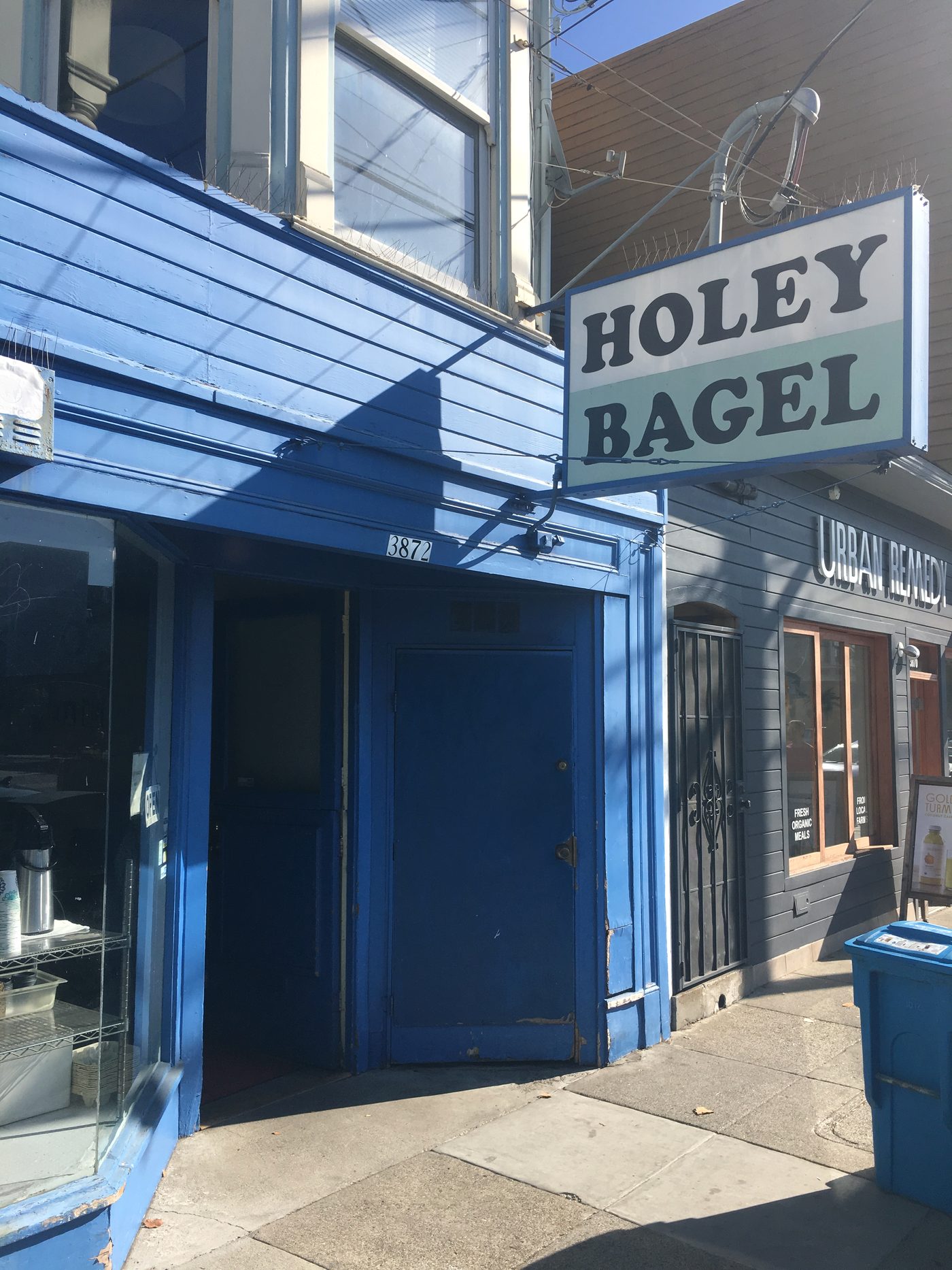 The Holey Bagel storefront in San Francisco, the bakery Gary founded in 1979